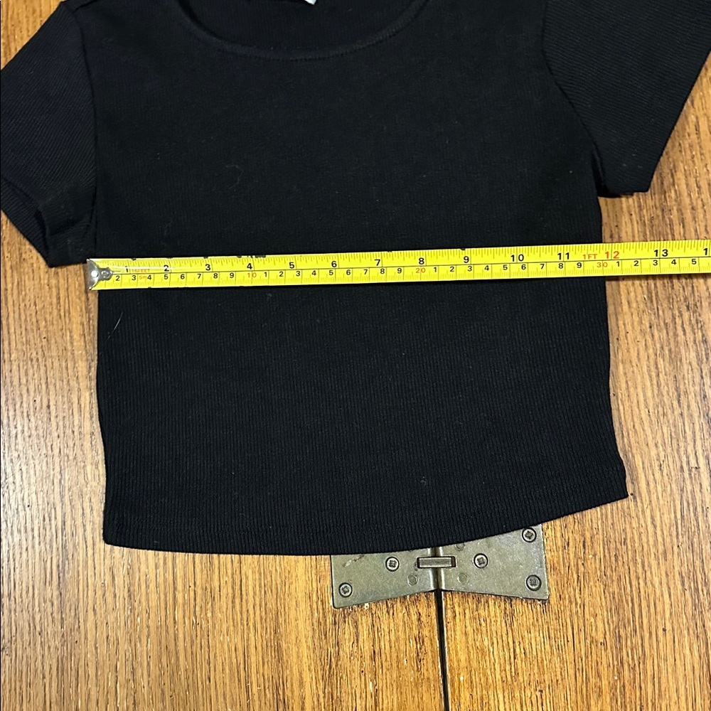 PRINCESS POLLY Black Ribbed Top - Picture 4 of 5